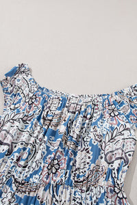Paisley print dress back detail