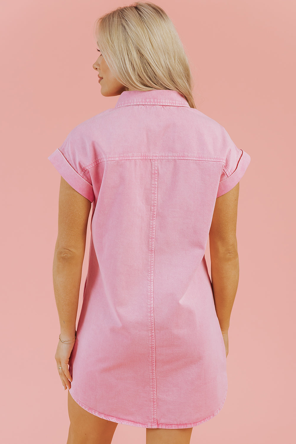 Pink Boho Dress Close-Up