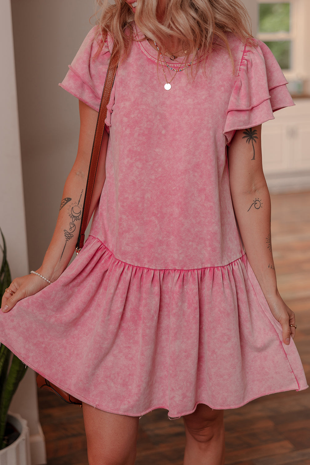 Pink Boho Dress Side Detail