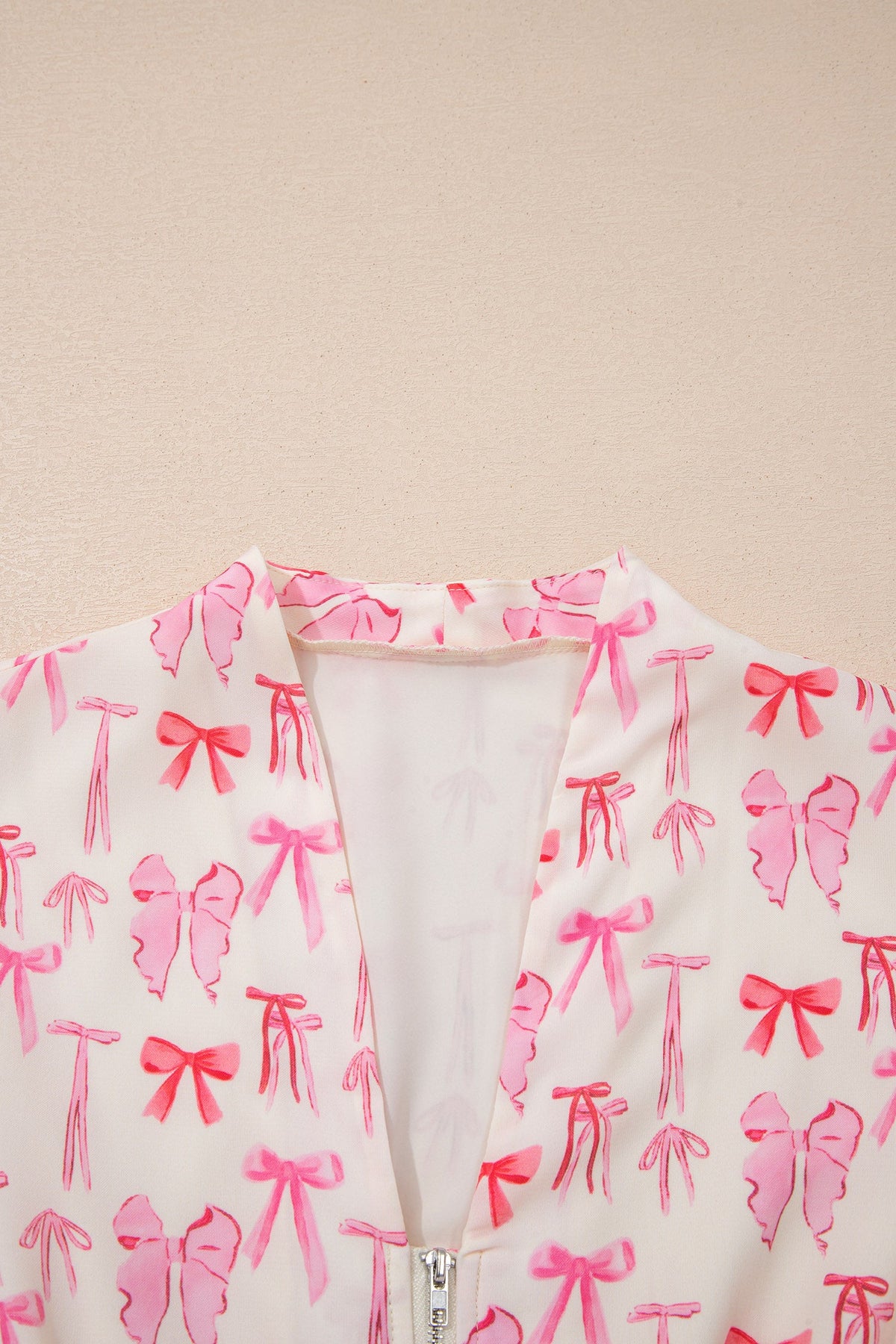 Pink Boho V-Neck Mini Dress