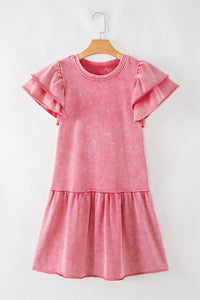 Pink Flowy Bohemian Mini Outfit