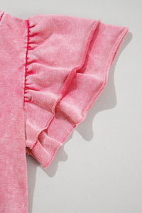 Pink Ruffle Boho Street Style