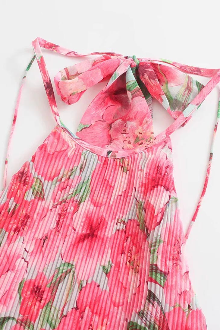 pink boho maxi dress