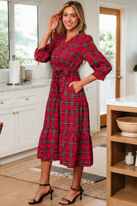 Plaid Maxi Dress Side View