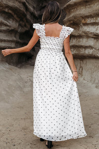 Polka dot boho long dress