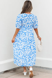 Puff sleeve boho dress detail