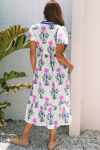 Puff Sleeve Boho Maxi Gown