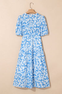 Puff sleeve dress fabric texture