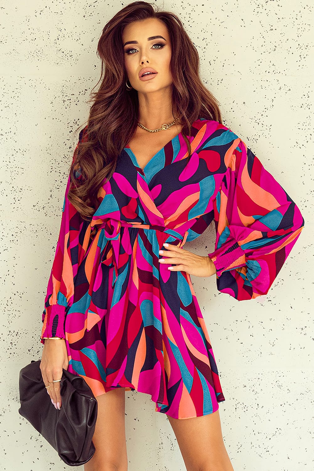 Puff Sleeve Mini Dress