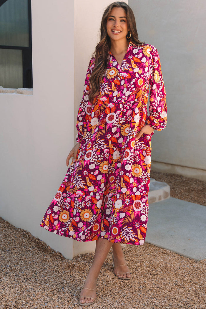 Purple Boho Maxi Dress