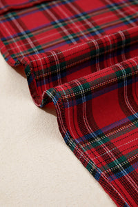 Red Bohemian Dress Cotton Fabric