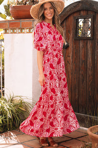 Red Lightweight Beach Maxi Dress