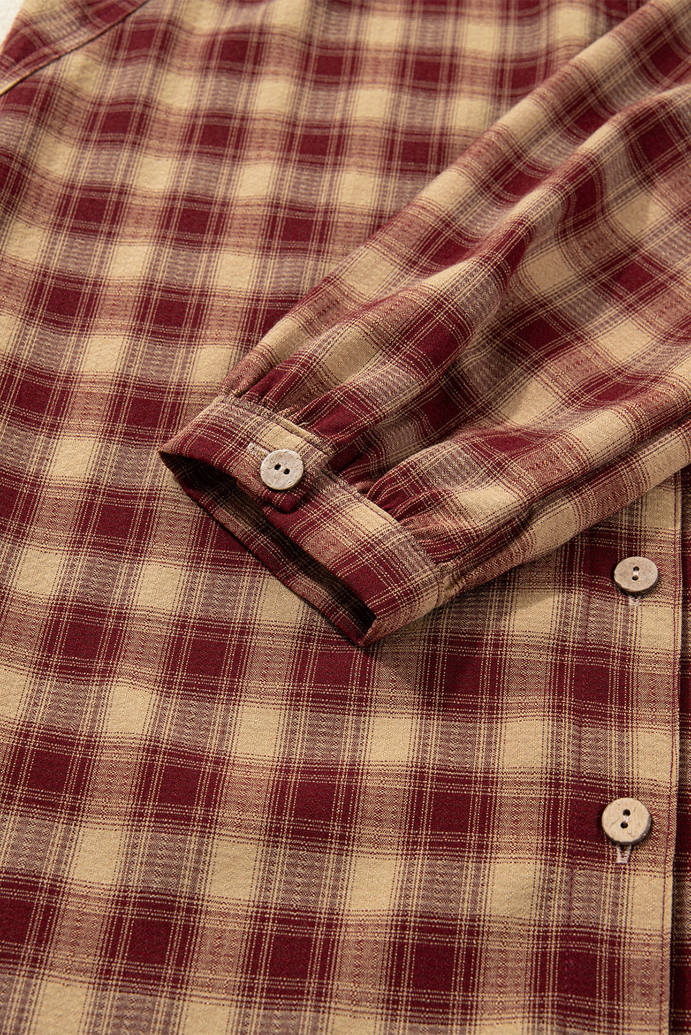 Red Plaid Boho Dress Back