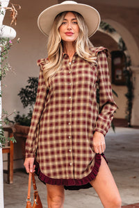 Red Plaid Mini Dress