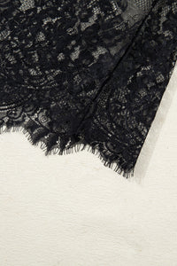 Relaxed fit black floral boho