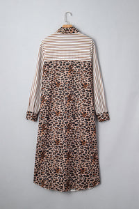 Relaxed fit bohemian leopard dress
