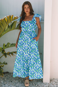 Relaxed fit bohemian long dress