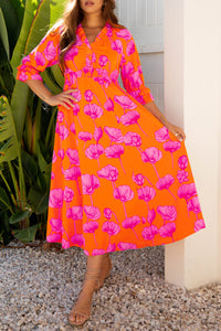 Relaxed fit bohemian sleeve dress