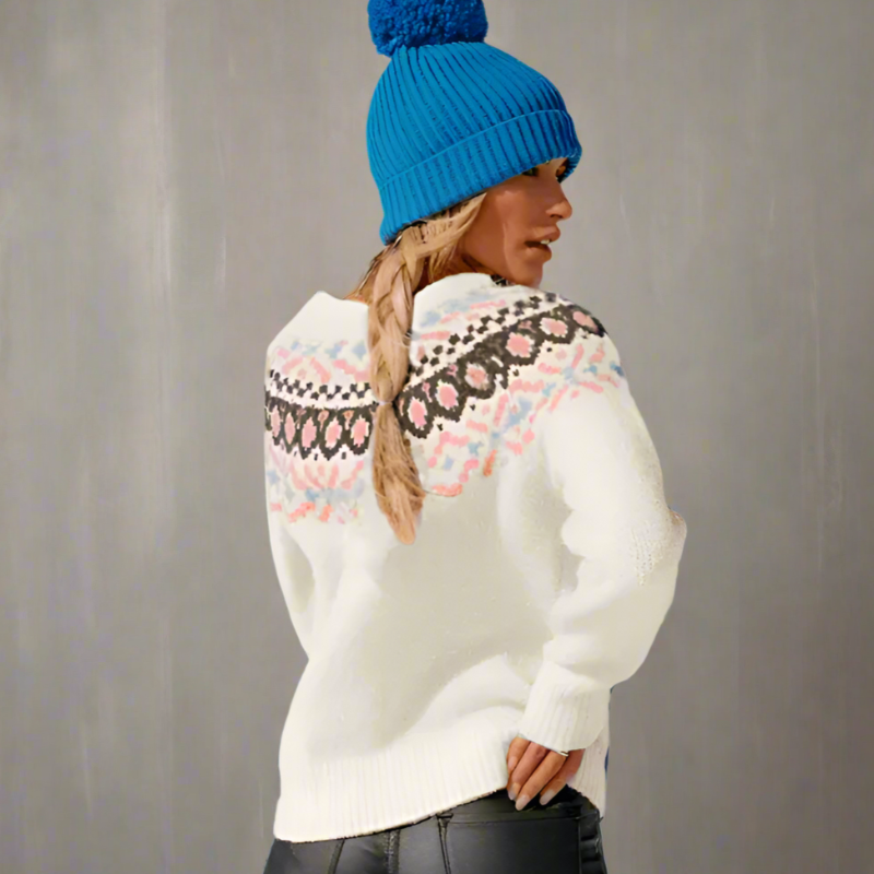 Relaxed fit bohemian sweater layer