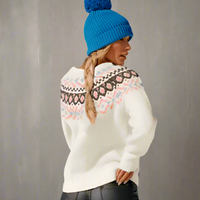 Relaxed fit bohemian sweater layer