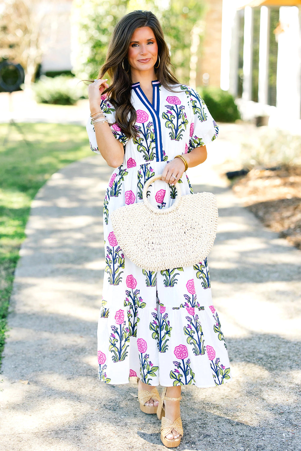 Relaxed Fit Bohemian White Dress