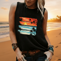 Relaxed fit boho summer top