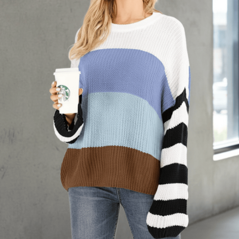 Relaxed fit coastal knit top