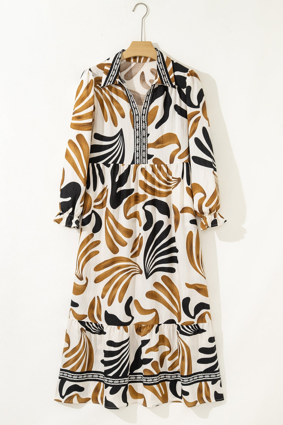 Relaxed fit maxi dress patterned