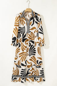 Relaxed fit maxi dress patterned