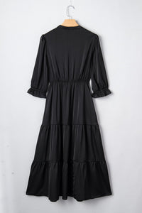 Relaxed fit tiered boho dress
