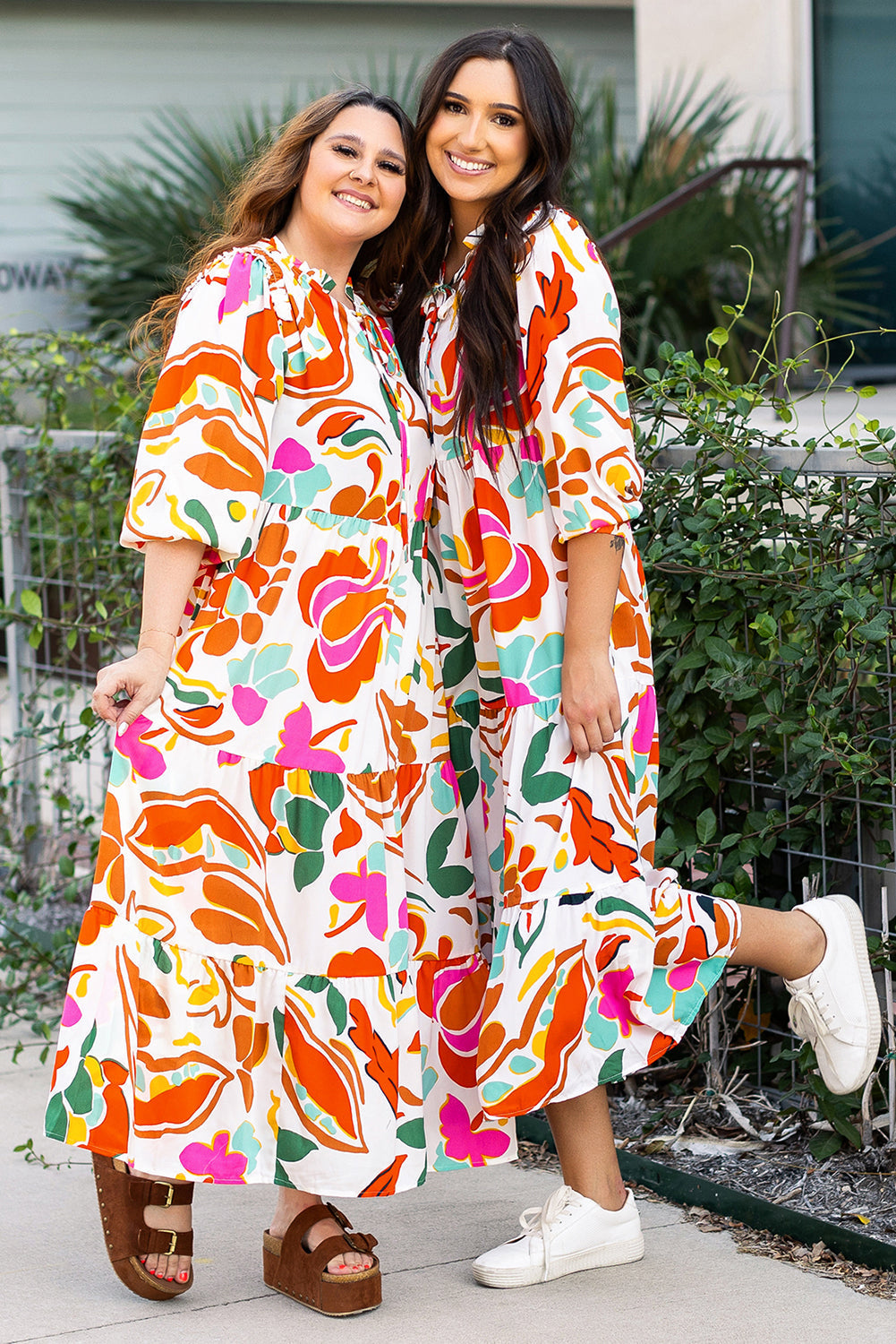 Relaxed fit tiered boho maxi