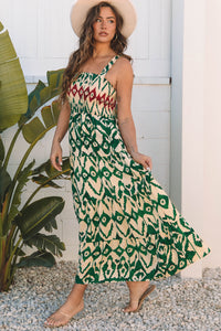 Relaxed fit tribal maxi dress