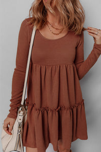 Ribbed Bohemian Dress Casual Styling