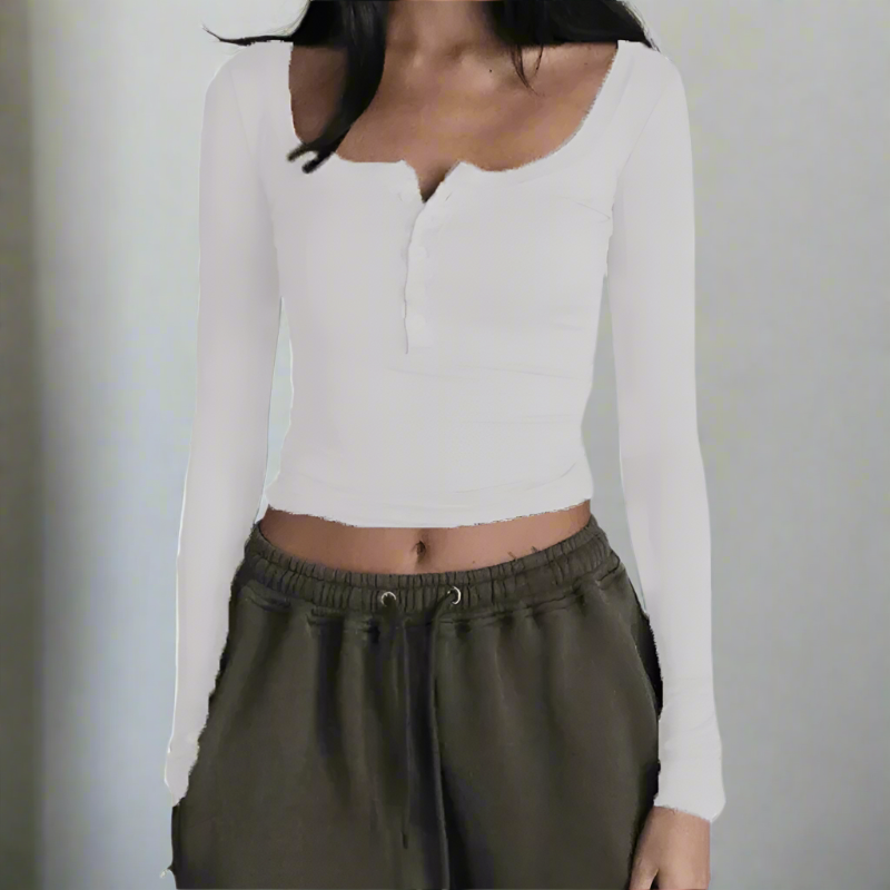Ribbed cropped top casual style