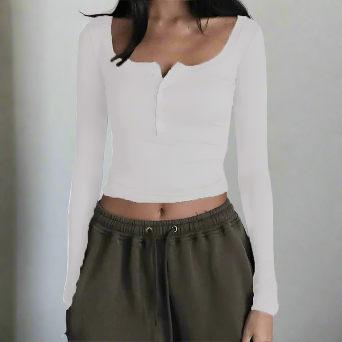 Ribbed cropped top casual style