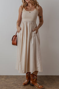 Ribbed maxi dress boho style