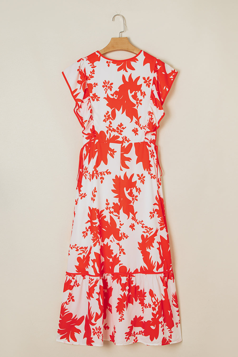 Ruffle sleeve dress back detail
