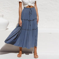 ruffle maxi skirt