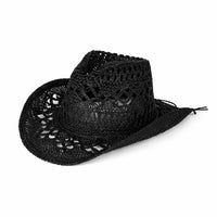 Rustic bohemian straw cowgirl hat