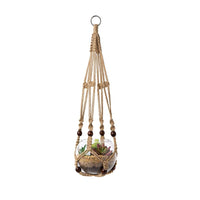 Rustic macrame hanging plant decor