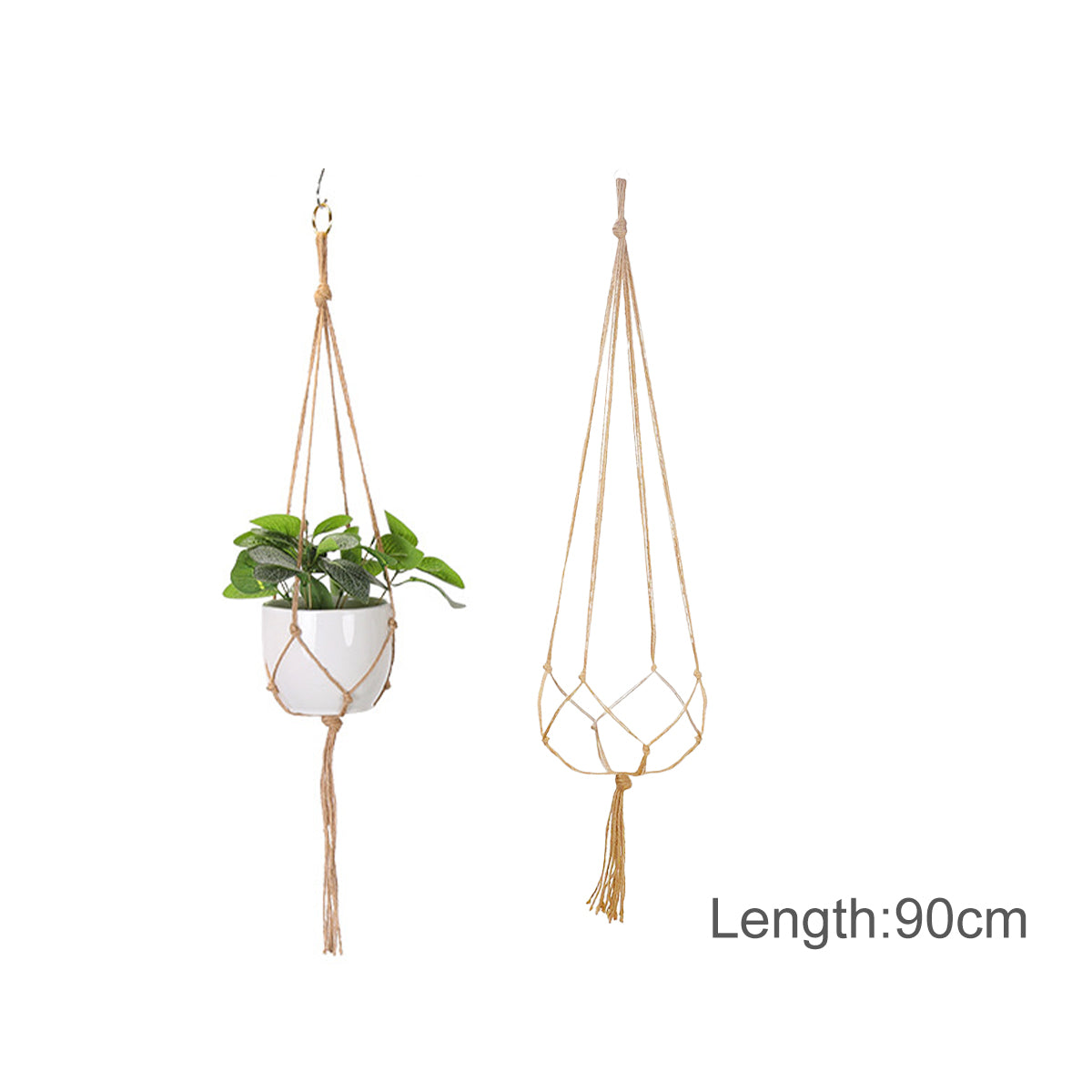 Rustic Woven Hanging Planter