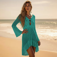 Sheer knit beach dress boho