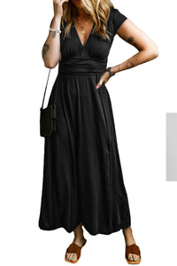Shirred Boho Maxi Dress Detail
