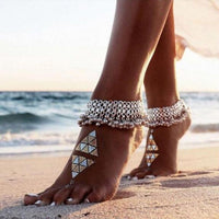 Silver Boho Anklet