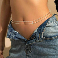 Silver Boho Belly Chain Jewelry
