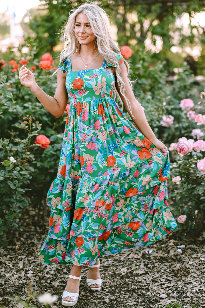 Sleeveless Floral Maxi Dress