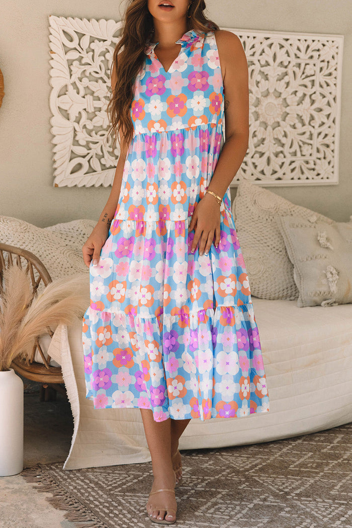 Sleeveless Tiered Maxi Dress