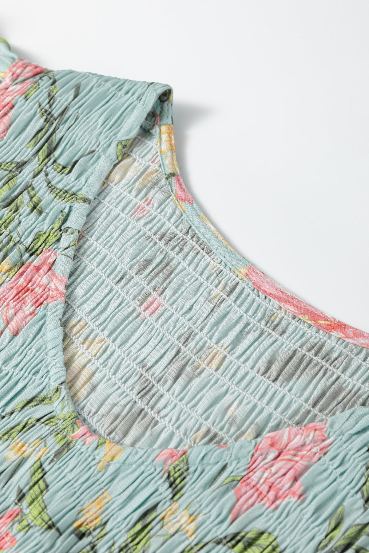 Smocked bust tiered summer maxi
