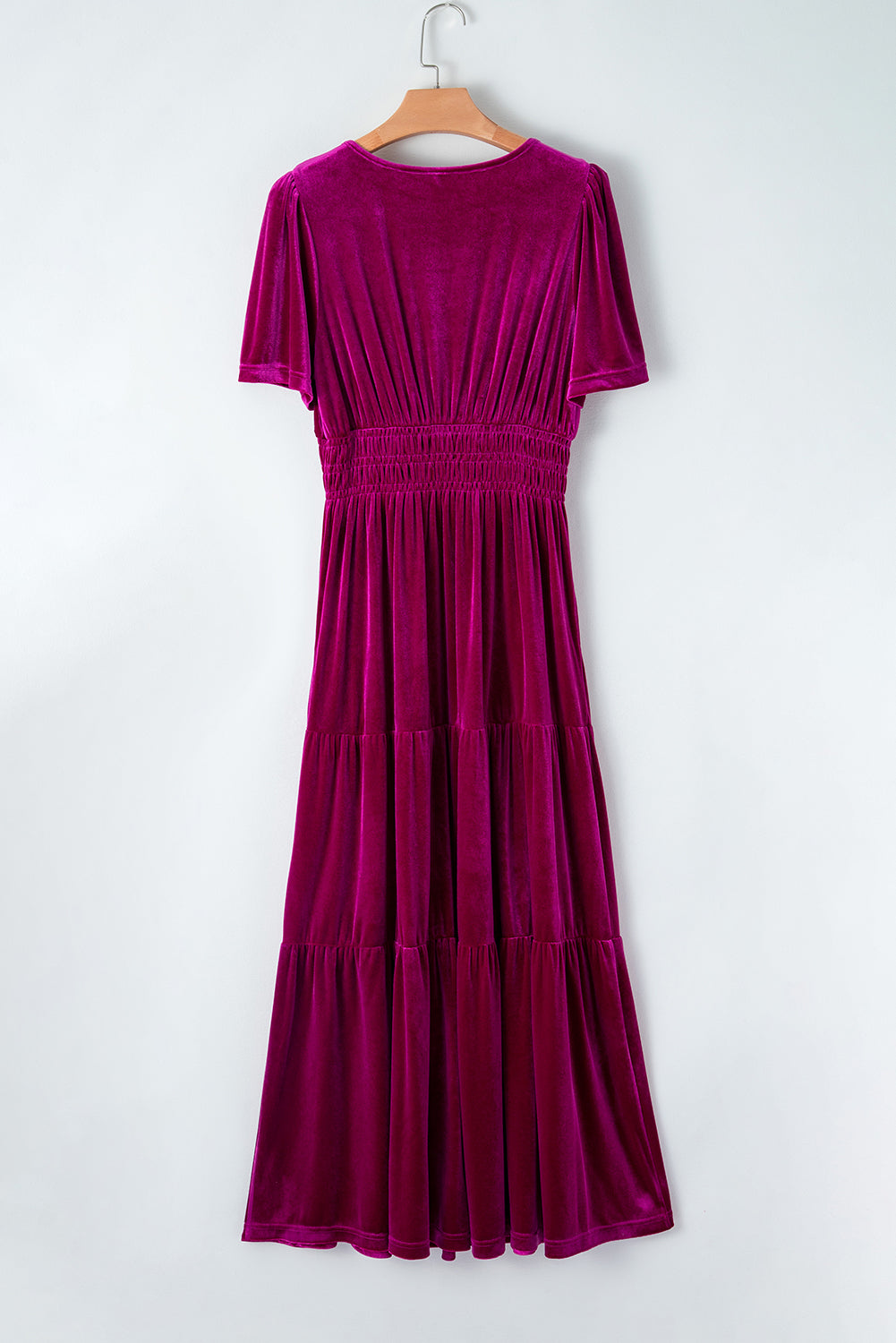 Smocked velvet bohemian dress styling