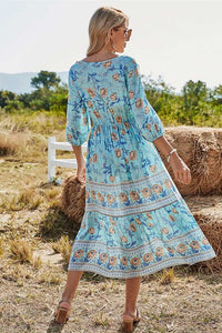 spring boho dress maxi